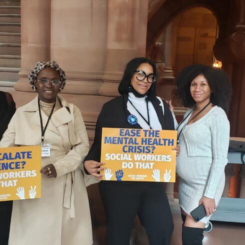 Wurzweiler students (left to right) Alexis Sturmwind,Marie Pierre Diop, Bakeishia Cleveland and Allysha Bryant.